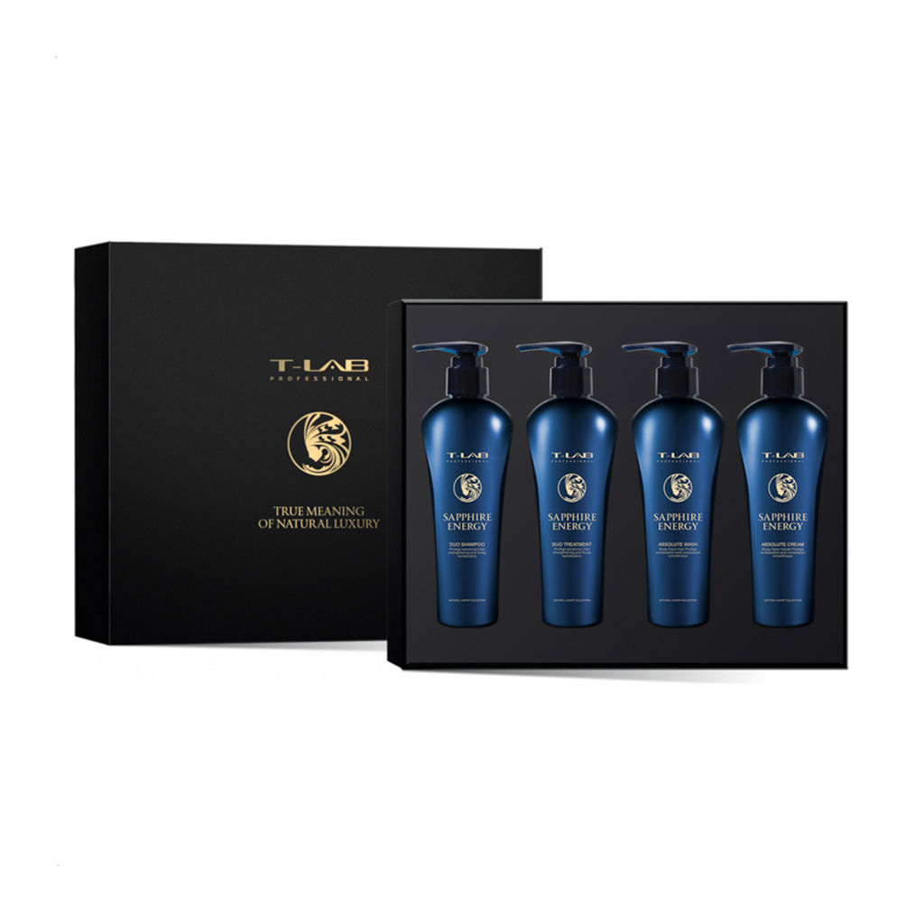 Набір для волосся та тіла T-LAB Professional Sapphire Energy Magical, 4 предмети